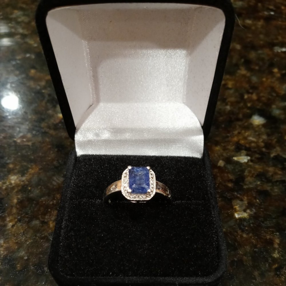 4.5 Cttw. NWOT Blue & White Natural Sapphire Ring